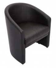 Space Tub Single Chair. Black PU Vinyl Only